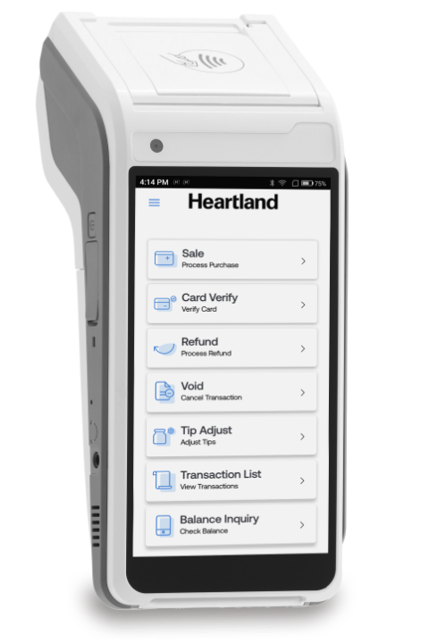 A Heartland mobile card reader.