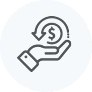 a hand with dollar sign icon