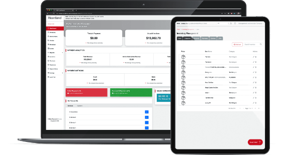 Handyman point of sale, payments, and payroll solutions software close up