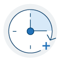 Overtime clock icon