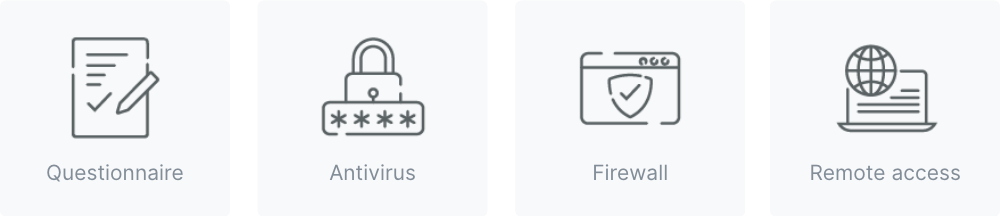 Questionnaire, Antivirus, Firewall, Remote Access