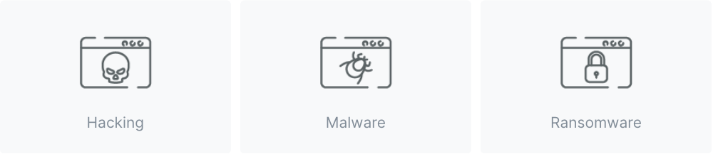 Hacking, malware, ransomware